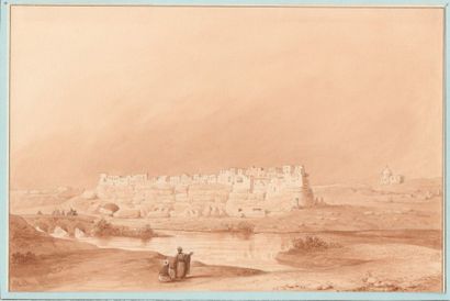 Charles TEXIER (1802-1871)  Estimation : 100 - 250 € 
" Yezdi - Kamsha - Vue de la...