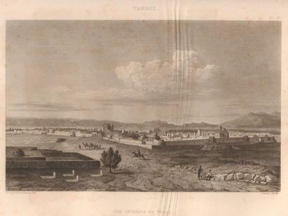 Charles TEXIER (1802-1871)  Estimation : 100 - 250 € 
" Tabriz - Vue générale " Lavis...