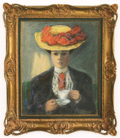 Pierre BONNARD (1867-1947) Estimation 400 000 - 500 000 €
?"Élégante au chapeau fleuri"...