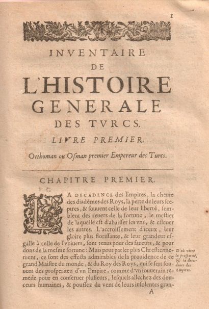 BAUDIER Michel (1589 -1645) 
Fort volume de l’an 1300 jusqu’en l’an 1631 par le sieur...