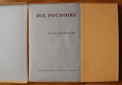 LECOULTRE Jean (né en 1930) « Dix Pochoirs » grand portfolio avec 10 pochoirs signés...