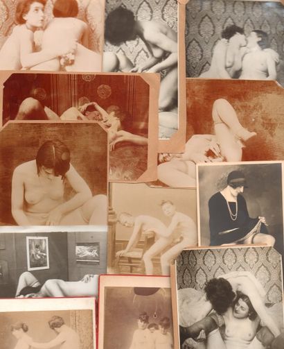PORNOGRAPHIE 78 photos pornographiques, c.1900-1940, divers formats.

78 pornographic...