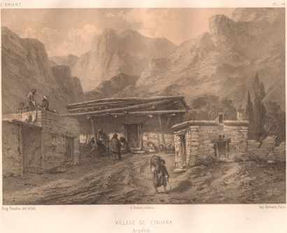 FLANDIN Eugène (1809-1889) « Arménie » 23 lithographies, 21 dessinées et gravées...
