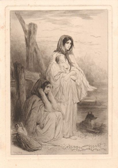 Sept eaux fortes de peintres orientalistes français 
- GEROME Jean-Léon (1824-1904)...