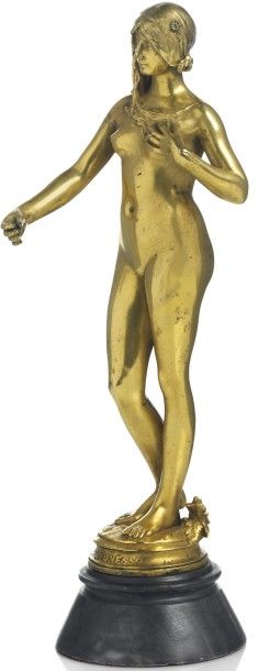 CARLES Antonin (1851-1919) « La Jeunesse » sculpture en bronze c.1900, fondeur Siot-Decauville-Paris,...