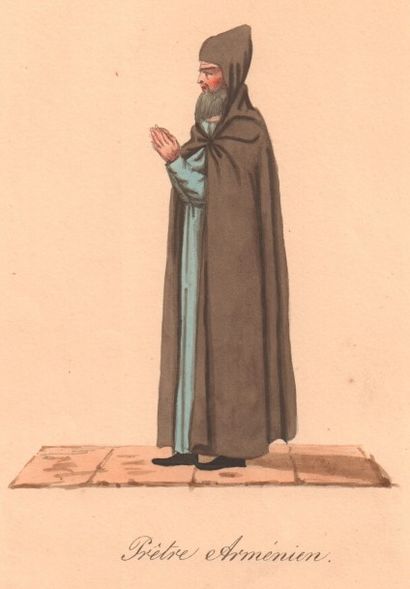 ARMENIE « Jeune homme de Crimée, tartar ou arménen » dessin au crayon attribué à...