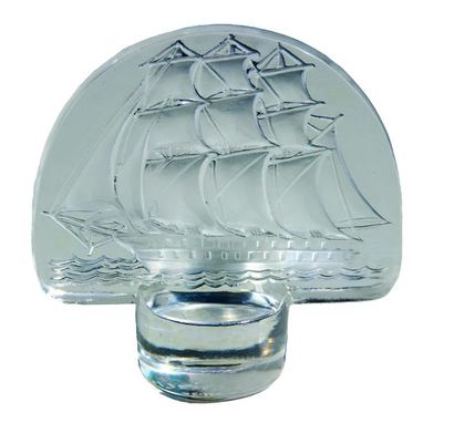 LALIQUE René (1860-1945) 
« CARAVELLE » Modèle créé le 26 décembre 1930, cachet en...