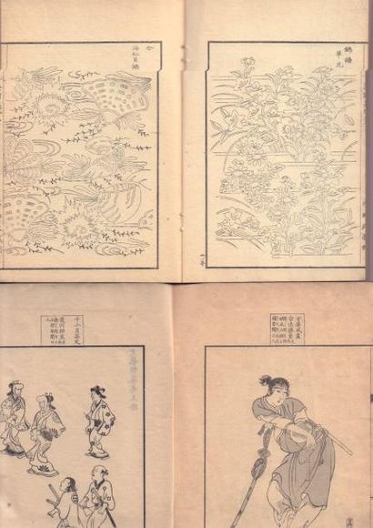 « Collection MANGAS » Dix-neuf mangas du XIXe siècle, dont Hokusai et Kobayashi :...