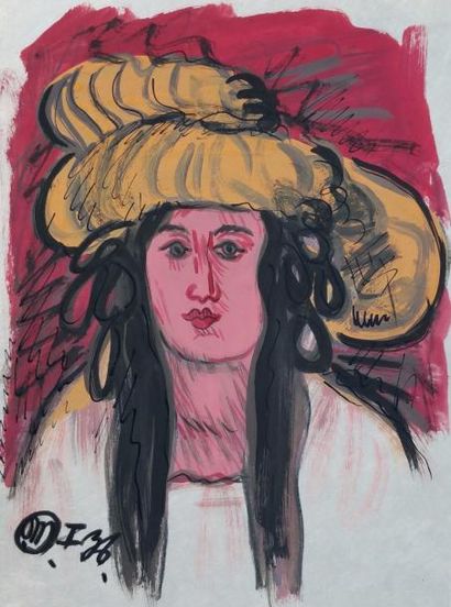 MISSISSIAN Onik (1905-1975) Gouache signée et datée 1936, 28 x 19 cm 
Gouache signée...
