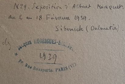 MARQUET Albert (1875-1947) Le port de Sibernik

Aquarelle, 19,5 x 23,2 cm, signée...