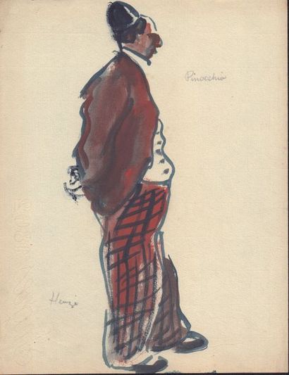 LOT DE DESSINS ET GRAVURES HEUZE Edmond (1884-1967) 

- Les clowns

Sept aquarelles...