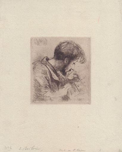 LOT DE GRAVURES XIXe ET XXe SIECLES BOILVIN portrait de Ranson, 13 x 12 cm.

DELACROIX...