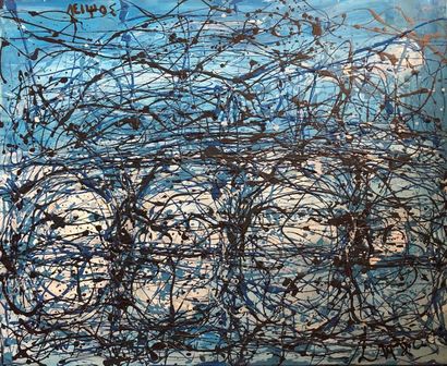 LIPSOS Charalambos "Le Pont-neuf à 5h du matin" Acrylique sur toile 81 x 100 cm signée.

Frais...