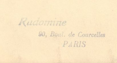 Albert RUDIMINE (1892-1975) « Tête de Camille Claudel par Auguste Rodin » Photo épreuve...