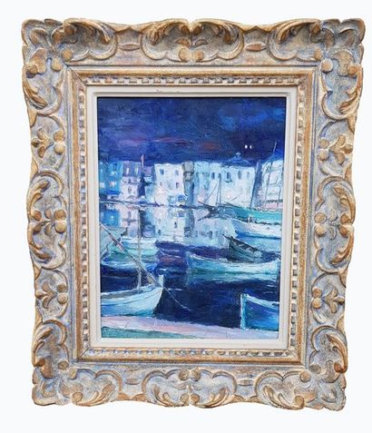 ROUSSEL André (1888-1968) « Clair de lune à Saint-Tropez »
Huile sur toile 34 x 26...