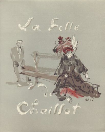 Christian BÉRARD (1902-1949) « Tête de la folle de Chaillot » Aquarelle, 13 x 8,5...
