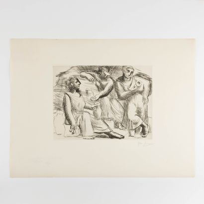 PABLO PICASSO (1881-1973) 'La Source', 1921. 
Drypoint and burin on finely laid paper.... Gazette Drouot