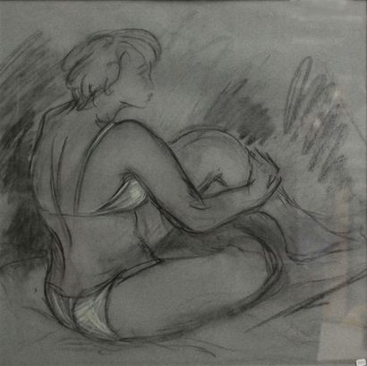 Janie Michels Nu
1950
Fusain
Dim. : 49 x 49,5 cm