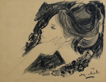 Janie Michels Profil de femme
1978
Fusain
Dim. : 21 x 25 cm