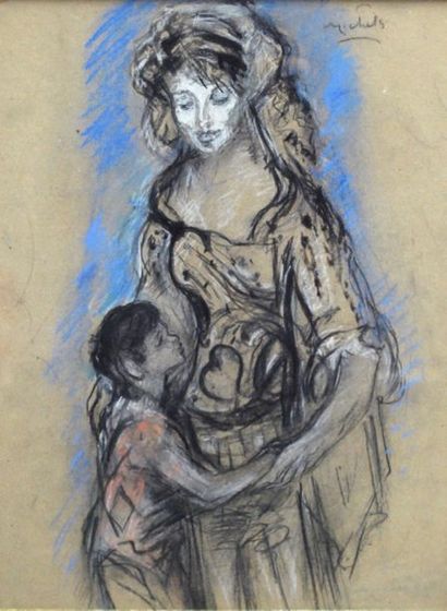 Janie Michels Mère et fils
1989
Dim. : 52,5 x 37,5 cm
