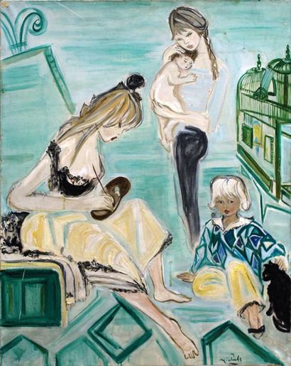Janie Michels L’atelier (l’artiste et ses enfants)
1959
Huile sur toile
Dim. : 81...