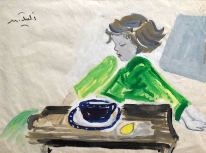 Janie Michels Portrait d’enfant,
(Fille de l’artiste)
1953
Aquarelle sur papier
Dim....