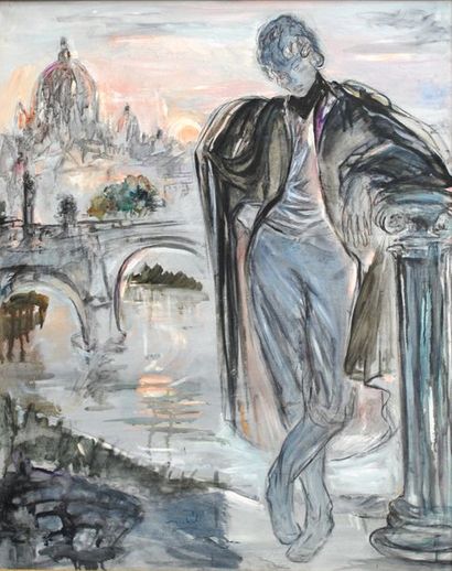 Janie Michels Le pont des Soupirs
1988
Peinture sur toile
Dim. : 100 x 81 cm