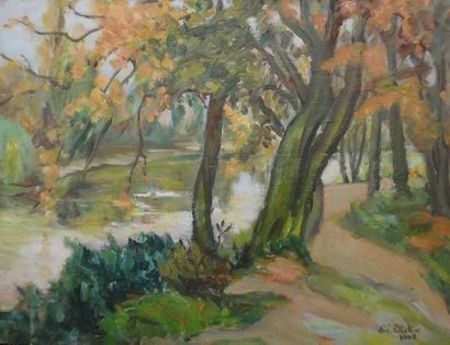 Lié THELIER 4 peintures "Arbres"
Dim. : 27 x 35cm