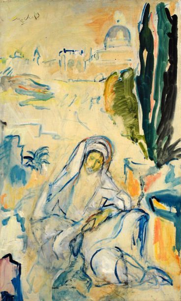 Janie Michels Israël, berger
1995
Huile sur toile
Dim. : 55 x 33 cm