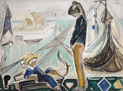 Janie Michels Quai de Trouville
1960
Huile sur toile
Dim. : 97 x 130,5 cm