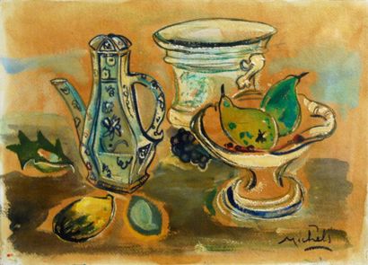 Janie Michels Nature morte
1950
Technique mixte
Dim. : 32,5 x 44 cm