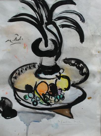 Janie Michels Nature morte aux fruits
1954
Dim. : 39,5 x 29,5 cm