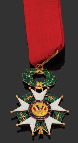 null Médaille de la légion d'honneur 1870 en or jaune 18K (750) émaillé.
Poids brut:...