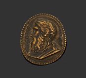 null Petit médaillon profil d'homme en bronze.
Epoque XVIII - XIXe siècle.
