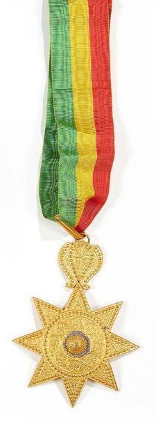 ÉTHIOPIE 
Ordre de l'étoile d'Éthiopie fondé en 1874.
Grande étoile de commandeur.
En...