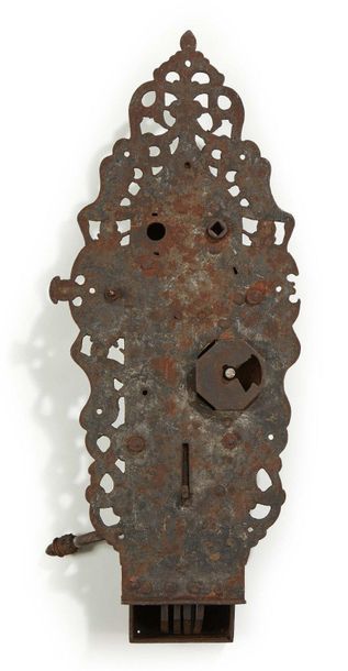 Allemagne 
Serrure en fer.
XVII- XVIIIe siècle.
Dim.: 51 x 24 cm
(bloc restauré)