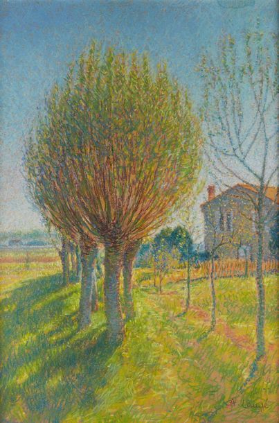 Achille LAUGE (1861-1944) 
Paysage
Pastel signé en bas à droite.
50 x 34 cm