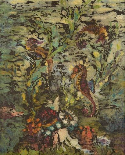 MARCEL GUILLARD (1896-?) 
Seabed
Oil on cardboard signed
48 x 59 cm