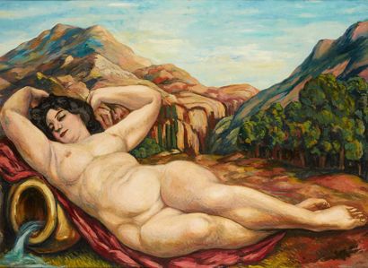Pierre Paul GIRIEUD (1876-1948) 
Source de la Tinée, 1921
Oil on canvas
Signed and...