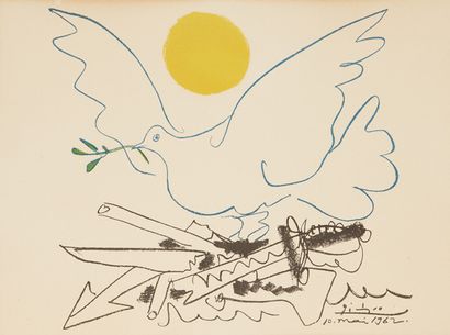 Pablo PICASSO (1881-1973), d'après. 
Set of six reproductions: Portraits, doves and...