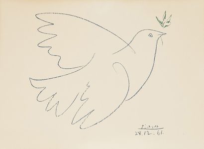 Pablo PICASSO (1881-1973), d'après. 
Set of six reproductions: Portraits, doves and...