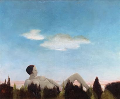 GABRIEL PASQUALINI (CHARLES MATTON) 
Huile sur toile 52,5 x 63 cm