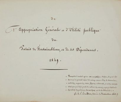 null [SEINE-ET-MARNE]. [FONTAINEBLEAU]. [MANUSCRIT].
[PECHEUX-HERBENVILLE (ETIENNE)].
De...