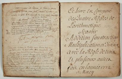 null [ARITHMETIQUE]. Traité ou Méthode d'Arithmétique
En français, manuscrit sur...
