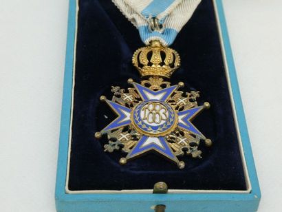 null Croix de chevalier de l'ordre de Saint-Sava créé en 1883, 2e modèle, en vermeil,...