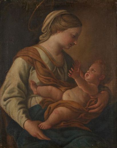 École française vers 1650 
La Vierge à l'Enfant
Toile
81 x 64,5 cm