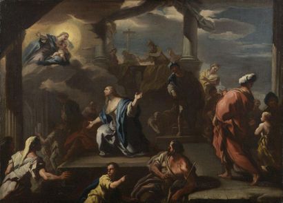 LUCA GIORDANO (1634 - 1705), attribué à 
L'Apparition de la Vierge à Sainte Marie...