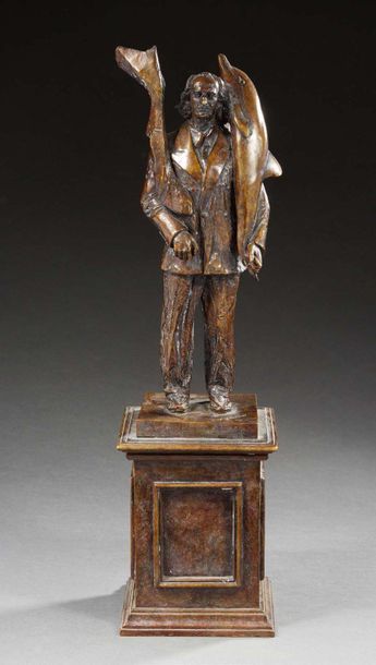 Leonardo BENATOV (1889-1972) 
Tribute to Dali, the hard and the soft
Bronze (brown...