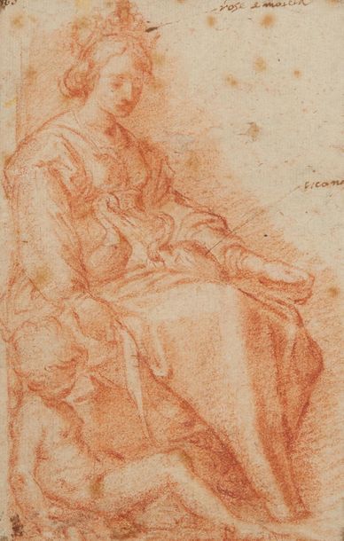 Ecole ITALIENNE du XVIIe siècle, suiveur d'Alessandro CASOLANI Study of woman and...