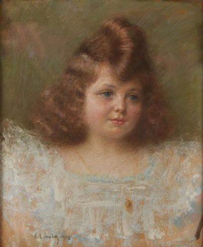Charles LEANDRE (Champsecret 1862 - Paris 1934) 
Child
Portrait Pastel
Signed and...